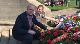 Marie Pěnčíková, předsedkyně ÚRK KSČM a OV KSČM Kroměříž, a Filip Zachariaš, předseda OV KSČM Vyškov